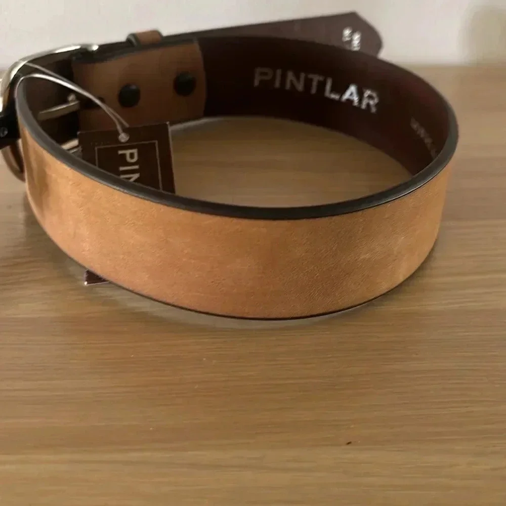 Pintlar light tan leather belt